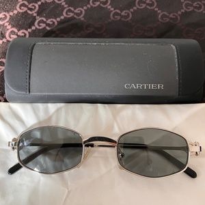 VINTAGE CARTIER Silver Framed Sunglasses